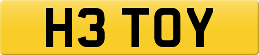 H3 TOY private number plate